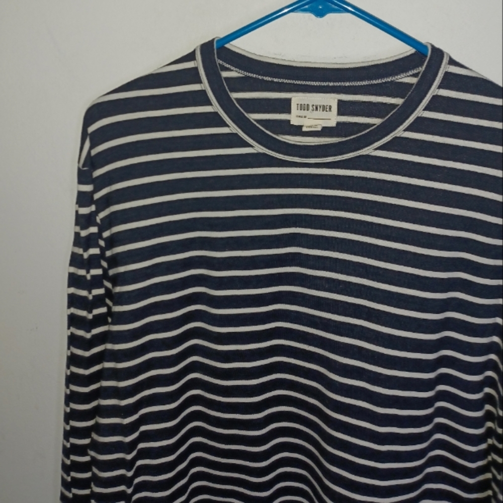 Todd Snyder "Dual striped crew jumper"